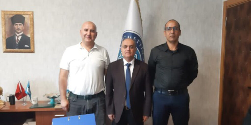 Professor H. El Ghazi from Morocco and Professor Y.E. Ramazane from Turkey with the Vice-President of the Erbakan University in Konya, Turkey (Photo credit: Haddou El Ghazi)