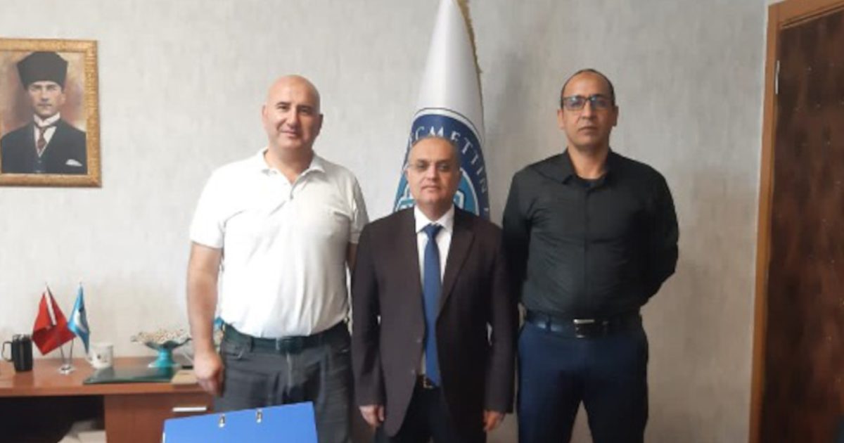 Professor H. El Ghazi from Morocco and Professor Y.E. Ramazane from Turkey with the Vice-President of the Erbakan University in Konya, Turkey (Photo credit: Haddou El Ghazi)